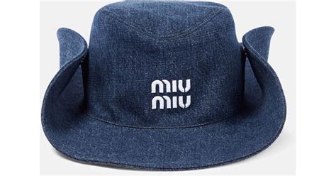 miumiu denim hat